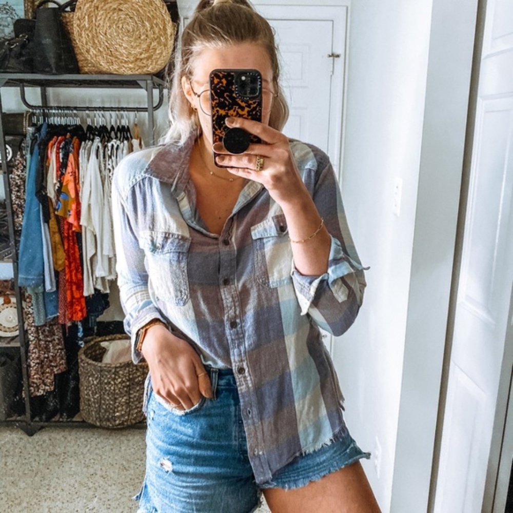 Billabong Riding Solo Plaid Flannel Shirt